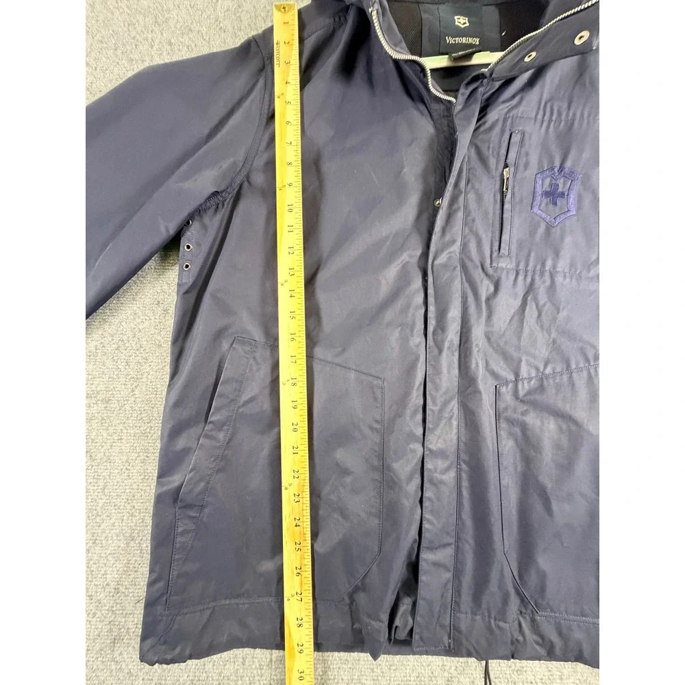 Victorinox Swiss Army Mens XL Navy Blue Hooded Full Zip Field Jacket Coat